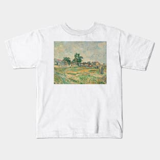 Landscape Near Paris by Paul Cezanne Kids T-Shirt